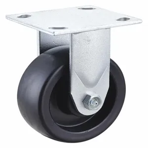 GRAINGER 435X93 Plate Caster, Rigid, 750 Lbs. Load Rating, 5 Inch Wheel Dia., Polyolefin | CH6JVY