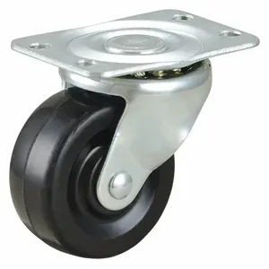 GRAINGER 437V27 Standard Plate Caster, Swivel, Rubber, 100 Lbs. Load Rating, 2 Inch Wheel Dia. | CH6JWG