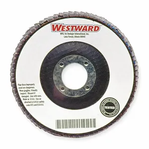 WESTWARD 6NZ04 Flap Disc, Zirconia Alumina, 7 Inch Disc Dia., 60 Abrasive Grit | CH6KRN