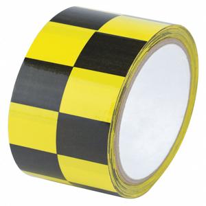 GRAINGER 9NMH5 Floor Marking Tape, Black/Yellow, 2 Inch x 54 Ft. Size, 6 Mil Tape Thickness | CH6NHG 452D60