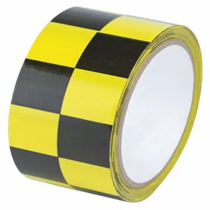 GRAINGER 9NMH5 Floor Marking Tape, Black/Yellow, 2 Inch x 54 Ft. Size, 6 Mil Tape Thickness | CH6NHG 452D60