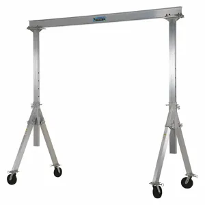 GRAINGER AHA-2-12-12 Adjustable Gantry Crane, 2000 Lbs. Load Capacity, 4 Inch I Beam Flange Width | CH6NHT 48TC22