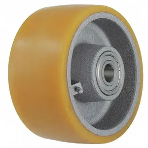 GRAINGER GTH 252/25K-BB0.75 Iron Core Wheel, Polyurethane Tread, 9 13/16 Inch Wheel Dia., 3960 Lbs. Load Rating | CH6PMN 454M65