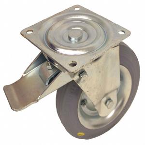 GRAINGER L-RD 250K-ST-VLI Plate Caster, Swivel, Rubber, 770 Lbs. Load Rating, 9 13/16 Inch Wheel Dia. | CH6QAD 487G16