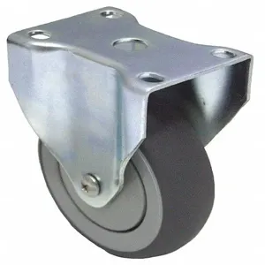 GRAINGER P12R-PRP050B-12 Sanitary Plate Caster, Rigid, 325 Lbs. Load Rating, 5 Inch Wheel Dia., Rubber | CH6QRB 488Z86