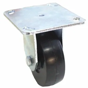 GRAINGER P12R-R060B-P3 Sanitary Plate Caster, Rigid, Rubber, 325 Lbs. Load Rating, 6 Inch Wheel Dia. | CH6QRG 487G97