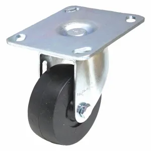 GRAINGER P12S-HR035D-P3 Standard Plate Caster, Swivel, Rubber, 250 Lbs. Load Rating, 3 1/2 Inch Wheel Dia. | CH6QRK 454Y16