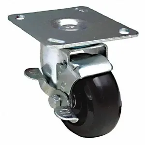 GRAINGER P12S-PB060B-P3-WB Sanitary Plate Caster, Polypropylene, 250 Lbs. Load Rating, 6 Inch Wheel Dia. | CH6QRP 487H09