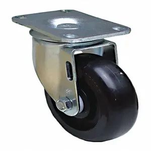 GRAINGER P12S-PB060D-P2 Sanitary Plate Caster, Swivel, 325 Lbs. Load Rating, 6 Inch Wheel Dia. | CH6QRQ 487H02