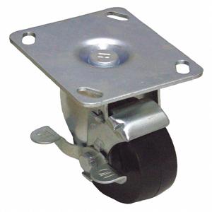 GRAINGER P12S-R060B-P3-WB Sanitary Plate Caster, Swivel, Rubber, 325 Lbs. Load Rating, 6 Inch Wheel Dia. | CH6QTD 487G85