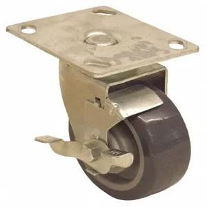 GRAINGER P13S-UP050D-14-SB Standard Plate Caster, Polyurethane, 440 Lbs. Load Rating, 5 Inch Wheel Dia. | CH6QTV 487G88