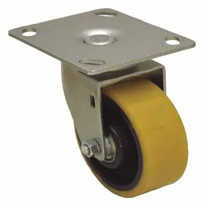 GRAINGER P13S-UY040K-14 Standard Plate Caster, Polyurethane, 550 Lbs. Load Rating, 4 Inch Wheel Dia. | CH6QTW 487G94