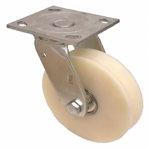 GRAINGER P21S-DSPKGSPO 125K-14 V-Groove Track Wheel Plate Caster, Swivel, 1540 Lbs. Load Rating, 5 Inch Wheel Dia. | CH6QVR 454M81