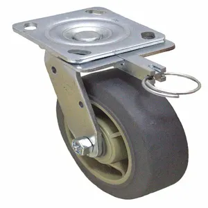 GRAINGER P21S-RP050R-14-DL Standard Plate Caster, Rubber, 350 Lbs. Load Rating, 5 Inch Wheel Dia. | CH6QWC 490V98