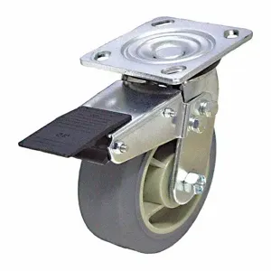 GRAINGER P21S-RP050R-14-TB Swivel Plate Caster, Thermoplastic Rubber, 350 lb Capacity, 5 Inch Wheel Dia. | CH6TJE 490V99