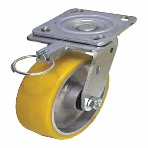 GRAINGER P21S-UA050R-14-DL Sanitary Plate Caster, Polyurethane, 1100 Lbs. Load Rating, 5 Inch Wheel Dia. | CH6QWH 489A20