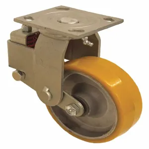 GRAINGER P22S-UA060R-14 Shock Absorbing Plate Caster, Swivel, 6 Inch Wheel Dia., Polyurethane | CH6QWT 487H26