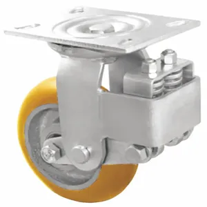 GRAINGER P22S-UA080R-14 Shock-Absorbing Plate Caster, Swivel, 500 Lbs. Load Rating, 8 Inch Wheel Dia. | CH6QWU 483N51