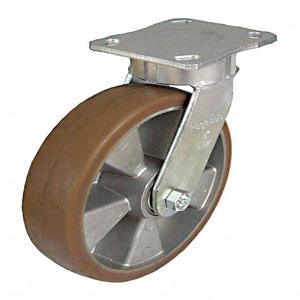 GRAINGER P25S-ALB 200K-16-H10 Kingpinless Plate Caster, 1400 Lbs. Load Rating, 7 7/8 Inch Wheel Dia. | CH6QWY 454M76