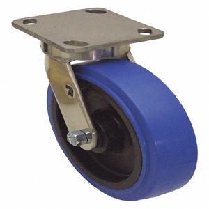 GRAINGER P25SX-UP060RX-14-001 Kingpinless Plate Caster, 900 Lbs. Load Rating, 6 Inch Wheel Dia. | CH6QXG 488T95