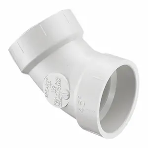 GRAINGER P321-040 Elbow, 45 Deg., Dwv Schedule, 4 Inch x 4 Inch Pipe, White | CH6QYF 56GX21