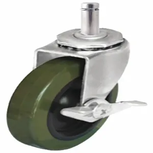 GRAINGER P5S-UP040G-SG5-SB Friction Ring Stem Caster, 4 Inch Wheel Dia., 130 Lbs. Load Rating | CH6QZF 487H18