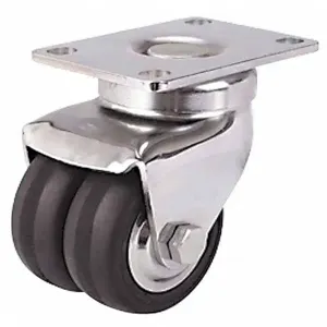 GRAINGER P9R-SRP025K-P-CF Low Profile Plate Caster, Rigid, 2 1/2 Inch Wheel Dia., Neoprene | CH6QZY 487G81