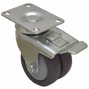 GRAINGER P9S-RP030K-P-TB Low Profile Easy Turn Plate Caster, Swivel, 3 Inch Wheel Dia., 220 Lbs. Load Rating | CH6RAB 487G87