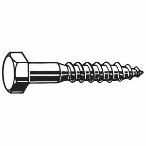 FABORY B08450.050.1200 Hex Head Lag Screw, 12 Inch Length, Low Carbon Steel, 1/2 Inch Size, 40PK | CG7AQV 166W79