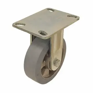 GRAINGER BEHS-ALEV 150K-14-SG Standard Plate Caster, 6 Inch Dia, 7 1/2 Inch Height, Rigid Caster | CQ6YGL 487G23