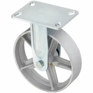 GRAINGER BHS-C080R-16 Standard Plate Caster, 8 Inch Dia, 9 5/8 Inch Height, Rigid | CQ6YJZ 455T93