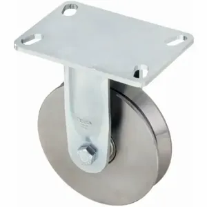 GRAINGER BHS-DSPK 150K-16 V-Groove Track-Wheel Plate Caster, 6 Inch Dia, 7 3/4 Inch Height | CQ7QTP 455T91