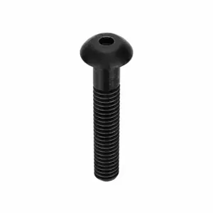 GRAINGER BHSD0080100CP-PK100 Socket Head Cap Screw, #8-32 Thread Size, 1 Inch Length, Button, Black Oxide, Steel | CQ4VMN 5YPP5