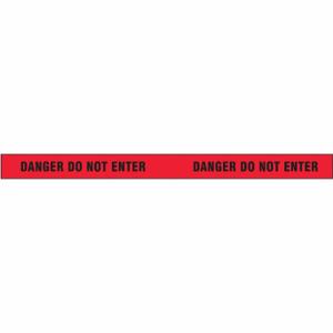 GRAINGER BLACK ON RED 2IN X60 Barricade Tape, Red, 2 Inch Roll Width, 180 ft Roll Length, 4 mil Thick | CR3BXJ 9AAT3