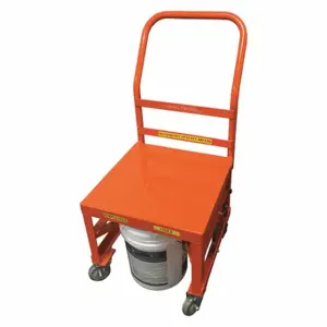 GRAINGER BPCRT-O Bucket Truck, 400 lb Load Capacity, 20 Inch x 20 in, 27 Inch x 20 Inch x 42 in, Orange | CP7ZJC 52JN24