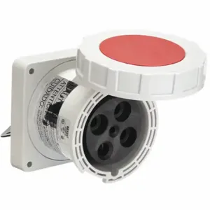 GRAINGER BRY4100R7W WatertigHeight Pin and Sleeve Receptacle, 100 A, 480VAC, 30 hp Horsepower Rating | CQ3QEP 49YY03