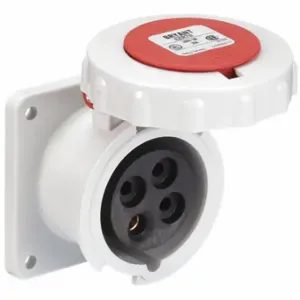 GRAINGER BRY420R7W WatertigHeight Pin and Sleeve Receptacle, 20 A, 480VAC, 5 hp Horsepower Rating | CQ3QER 49YY05