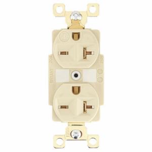 GRAINGER BRY5462I Receptacle, Duplex, 6-20R, 20 A, 250V AC, Ivory, 2 Poles, Screw Terminals | CP8XYD 52HD35