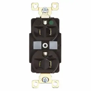 GRAINGER BRY8200 Receptacle, Duplex, 5-15R, 15 A, 125V AC, Brown, 2 Poles, Screw Terminals | CQ2EWN 49YZ06