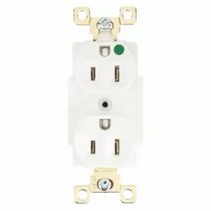 GRAINGER BRY8200W Receptacle, Duplex, 5-15R, 15 A, 125V AC, White, 2 Poles, Screw Terminals | CQ2EXP 52HD46