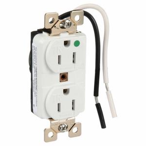 GRAINGER BRY8200WTR Receptacle, Duplex, 5-15R, 15 A, 125V AC, White, 2 Poles, Screw Terminals | CQ2EXL 52HD48