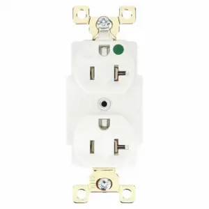 GRAINGER BRY8300W Receptacle, Duplex, 5-20R, 20 A, 125V AC, White, 2 Poles, Screw Terminals | CQ2EYV 52HD52