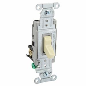 GRAINGER BRYCSB320BI Wall Switch, Toggle Switch, 3-Way, Ivory, 20 A, Screw Terminals, Screw Terminals | CP9EET 52HF13