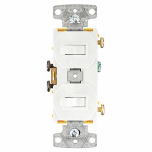 GRAINGER BRYRC101W Combination Device, Toggle Switch, Single Pole/Double Throw, White, 15 A, Screw Terminals | CP9ECY 49YL68