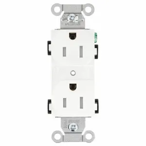 GRAINGER CBRS15WTR Receptacle, Duplex, 5-15R, 15 A, 125V AC, White, 2 Poles, Screw Terminals | CP8XVP 52HD67