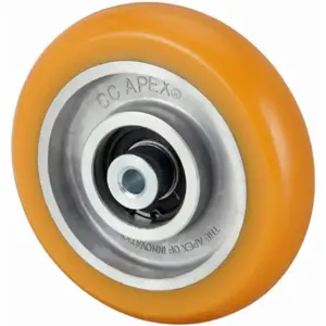 GRAINGER CDP-G-83 Polyurethane Tread On Iron Core Wheel, 5 Inch Wheel Dia, 1 1/4 Inch Wheel Width, Orange | CQ3VLL 45XC23