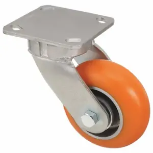 GRAINGER CDP-G-97 Easy-Swivel Extended-Lead Kingpinless Plate Caster, 5 Inch Dia | CQ2FGX 45XC21