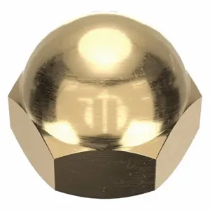 GRAINGER CPB044 Cap Nut, #8-32 Thread, Plain, Not Graded, Brass, 0.281 Inch Height, 5/16 Inch Hex Width | CP8KHB 6NU53