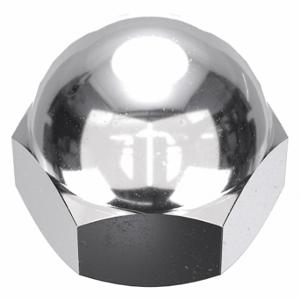 GRAINGER CPB070 Cap Nut, #8-32 Thread, Chrome Plated, Not Graded, Brass, 0.281 Inch Height | CP8JUY 6NU86