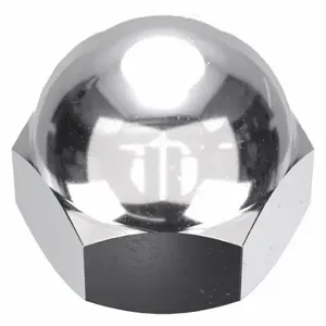 GRAINGER CPB072 Cap Nut, #10-32 Thread, Chrome Plated, Not Graded, Brass, 0.344 Inch Height | CP8JTV 6NU88